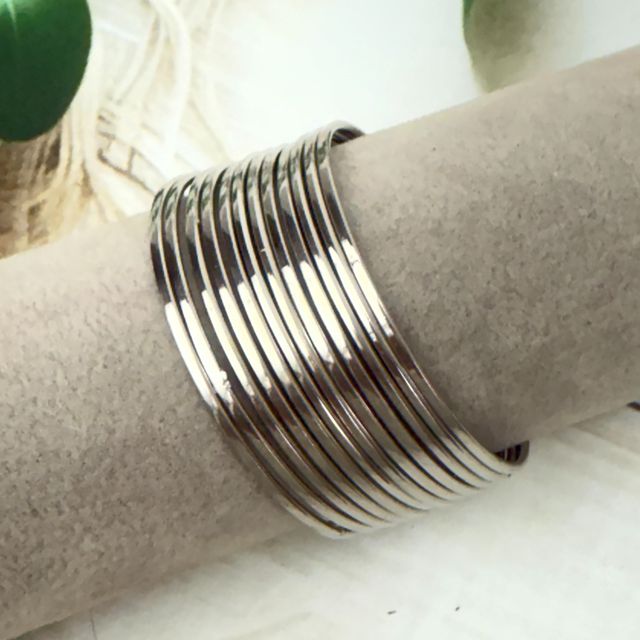 l bangle set silver 2022ss O代官山 The Opal Factory Silver Oxidised Bangle Set - Buy at ₹70 Online