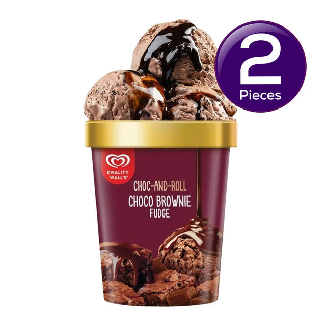 Kwality wall's Choco Brownie Fudge Tub 700 ml Combo