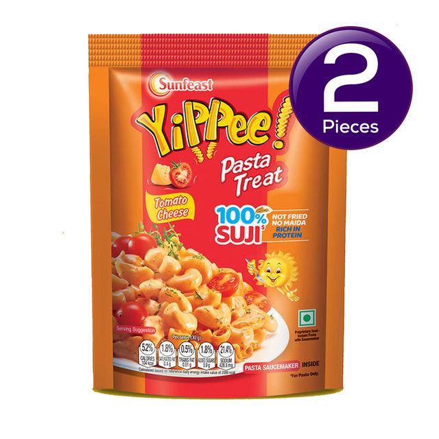 YiPPee! 100% Suji Tomato Cheese Pasta Treat Combo