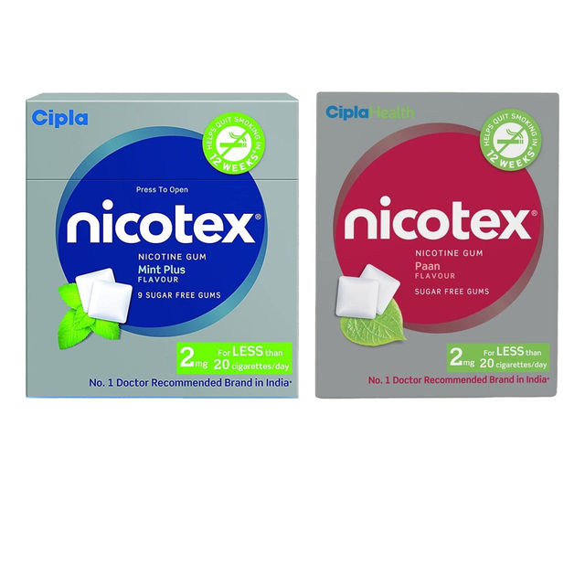 Nicotex Paan 2 Mg (12pc) & Nicotex Mint Plus 2 Mg (12pc) Combo