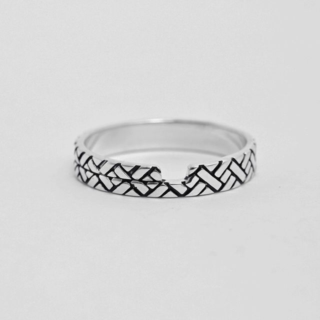 Clara Pure 925 Sterling Silver Oxidised Cross Men Ring - Buy at