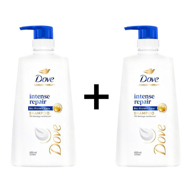 Dove Intense Damage Therapy Shampoo Xl Bottle 650 ml X 2 Combo