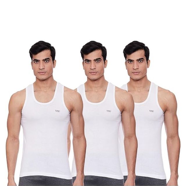 Buy Lux Venus 100% Cotton Men's Vest - 85 cm | White Online
