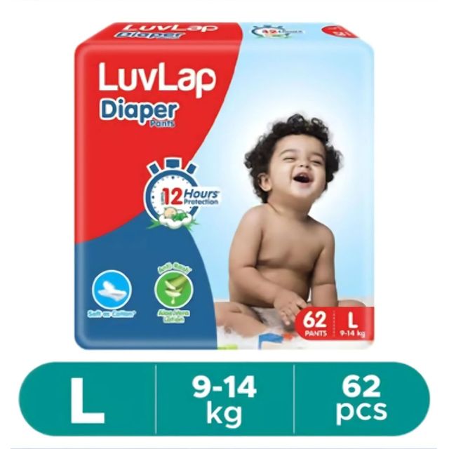 LuvLap Diaper Pant For Kids | White | L (9 - 14 kg)