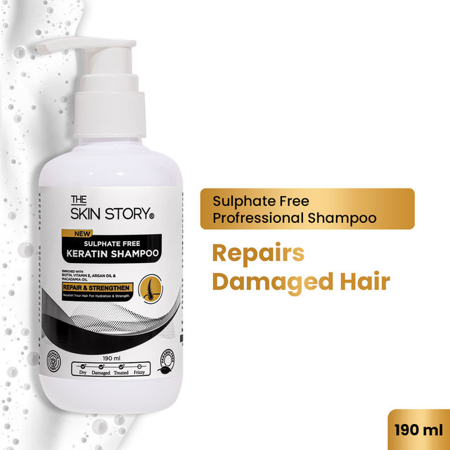 The Skin Story Keratin Shampoo For Treated Coloured Hair Controls Frizz Repair Damage Sulphate Free