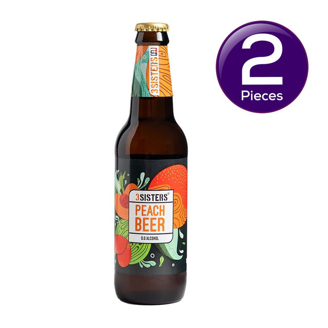 3 Sisters Non Alcoholic Beer - Peach Flavour 330 ml X 2 Combo
