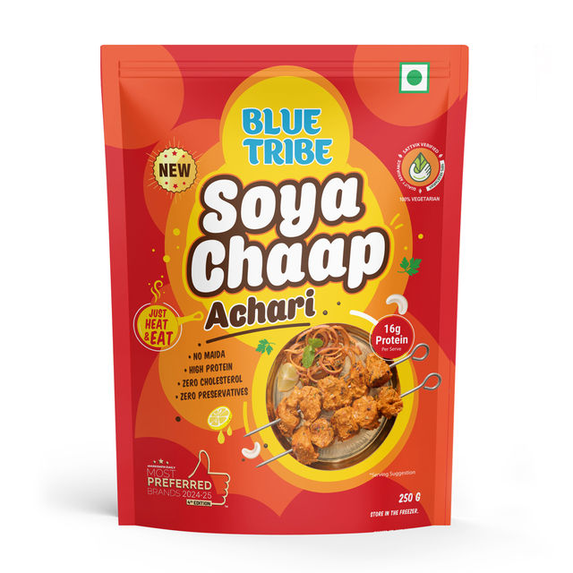 Blue Tribe Foods Ready To Eat Achari Soya Chaap