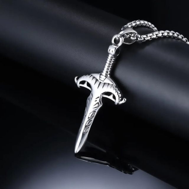 The Opal Factory Men's Jewelry Sword Pendant with Chain - Buy at