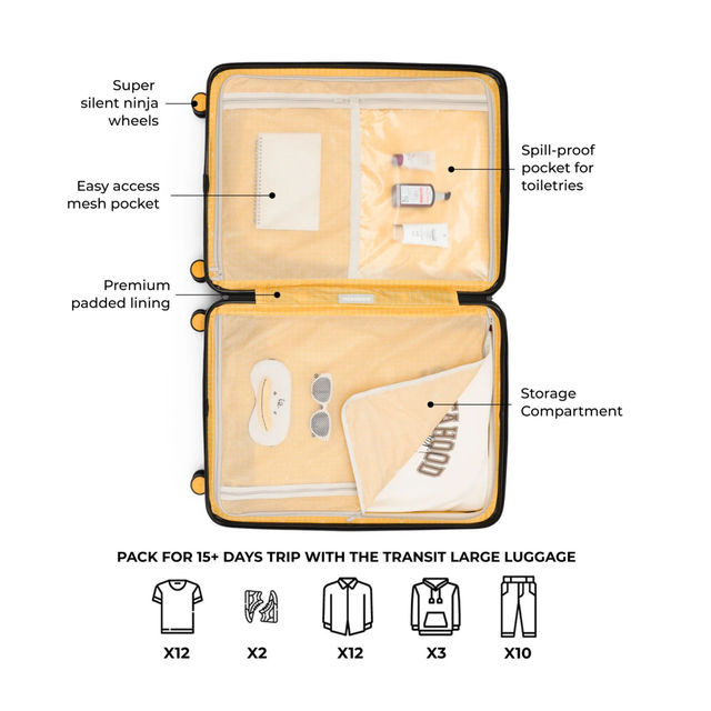 鉄コンピ　金の卵編　TOMOOケース一部にヒビあり Mokobara Unisex Solid Polycarbonate 40 L Cabin Luggage - Buy at