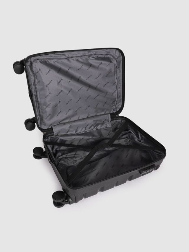 Teakwood Leather 360 Degree Rotation Hard Trolley Bag - Buy at