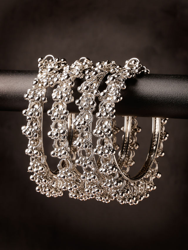 Sukkhi Navratri Festival Oxidised Rhodium Plated Ghungroo Silver