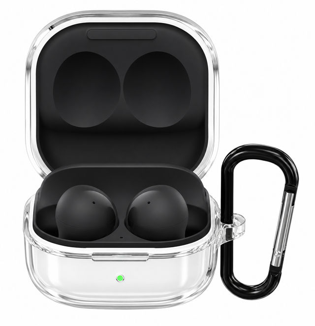 Samsung Galaxy Buds Sounce Portable Silicone Case Cover Scratch-Resistant, Non-Slip Grip, Carabiner Clip Compatible With Keychain For Samsung Galaxy Buds Full