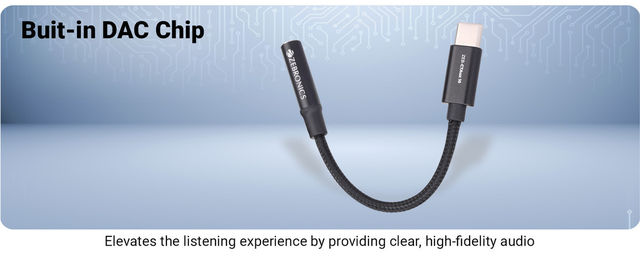 Buy Zebronics CTAux10 Type C to Converter, Built-in DAC Chip