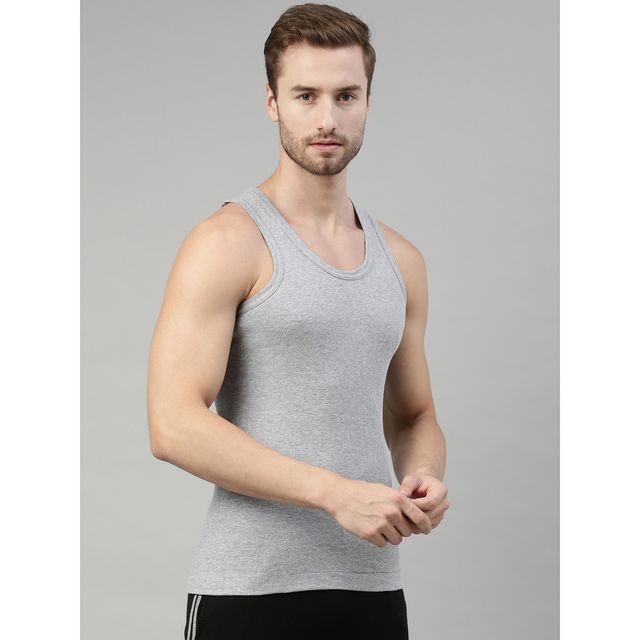 Dixcy Scott Men's Solid 100% Combed Cotton Round Neck Sleeveless