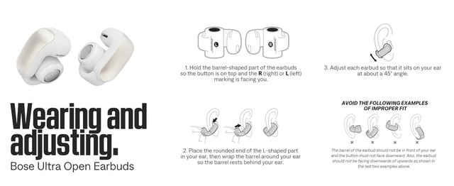 Bose New Ultra Open Earbuds With Openaudio Technology, Open Ear