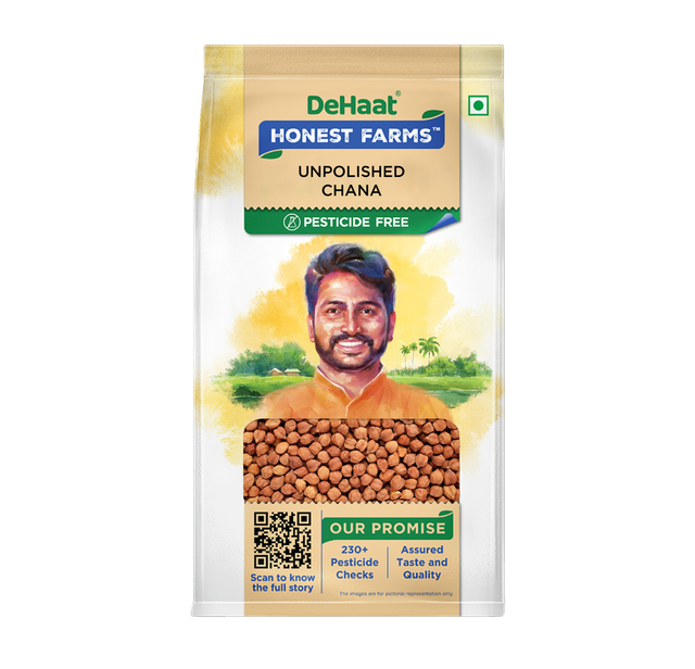 Dehaat Honest Farms Unpolished Kala Chana