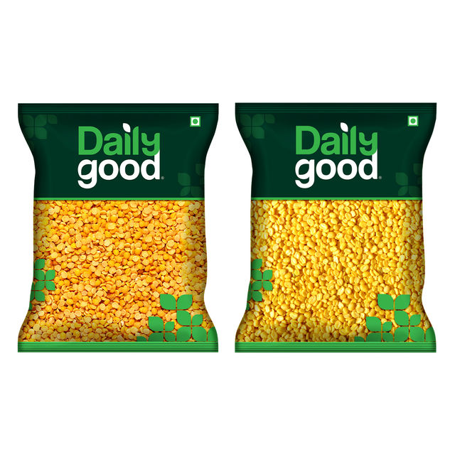 Daily Good Unpolished Toor / Tur / Arhar Dal(500gms) & Daily Good Unpolished Moong Dal(500gms) Combo