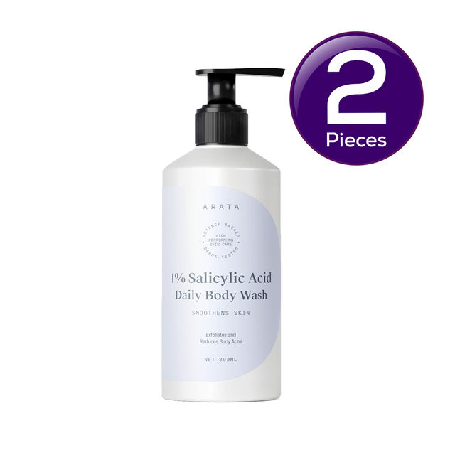 Arata 1% Salicylic Acid Exfoliating Daily Body Wash 300 ml Combo