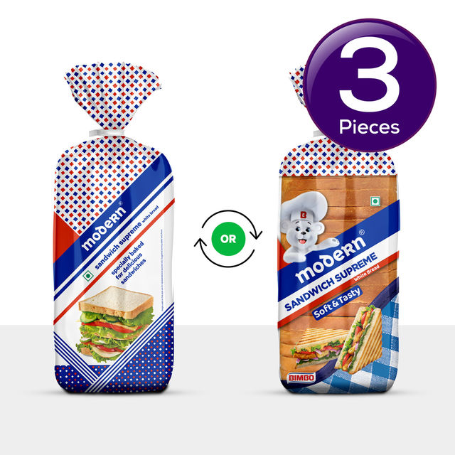 Modern Sandwich Supreme White Bread 400 g Combo