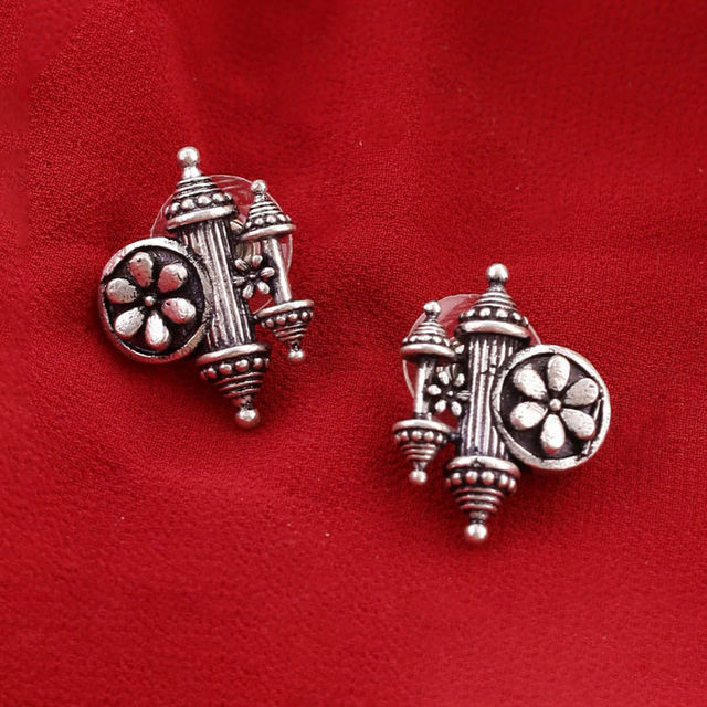 Voylla Nayantara Floral Motif Embossed Earrings