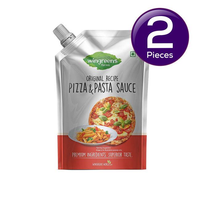 Wingreens Farms Pizza & Pasta Sauce - Traditional Recipe, Savoury Flavours 600 g Combo