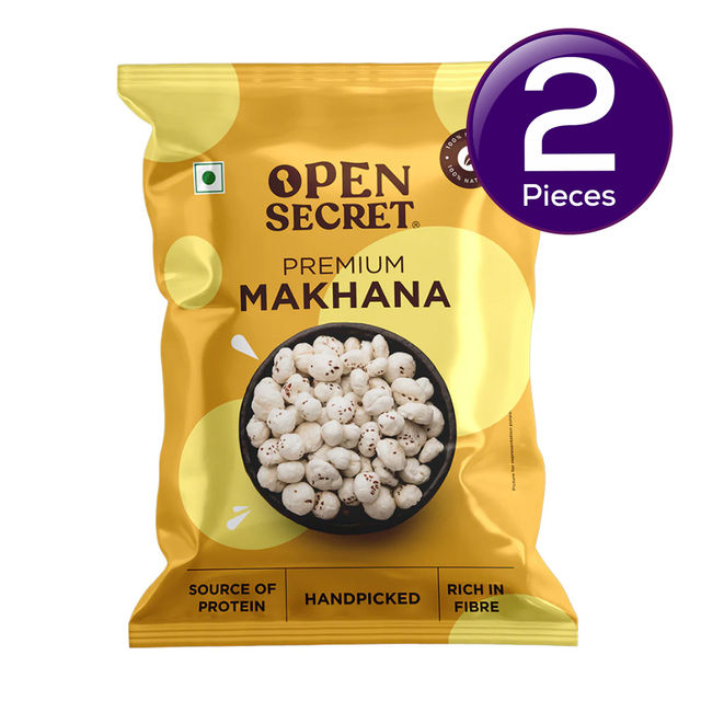 Open Secret Plain Makhana | Phool Makhana | Fox Nuts 200 g Combo