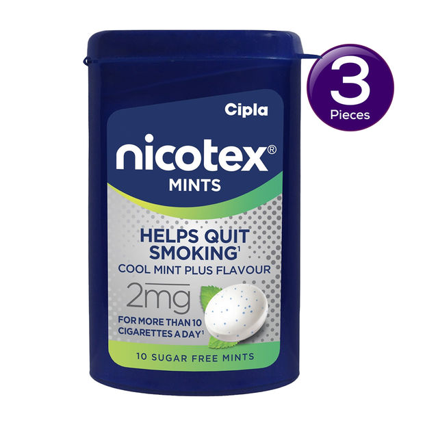 Nicotex Big Lozenges Mint Plus 2MG 10 pc Combo