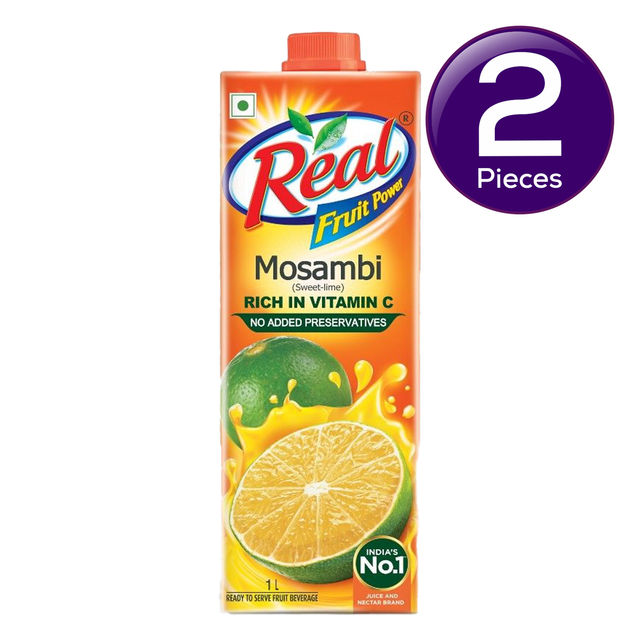 Real Fruit Power -Mosambi Juice Tetrapack 1 l Combo