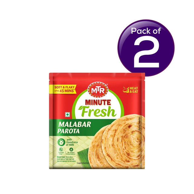 MTR Minute Fresh Malabar Parota 5 pc X 2 - Buy online at ₹138 near me