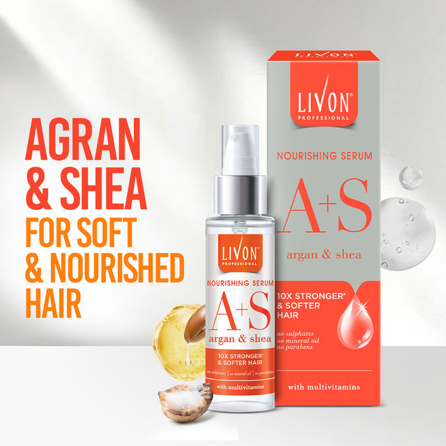 Livon Professional Nourishing Serum for Women & Men | With Argan, Shea & Multivitamins