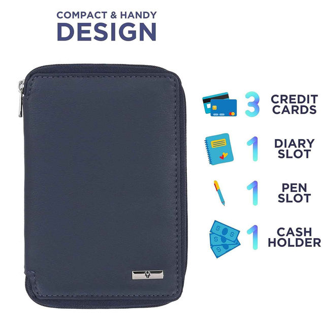 WILDHORN Leather Full Zipper Cover Passport Holder for Men & Women
