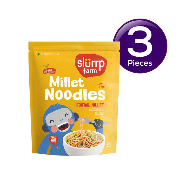 Slurrp Farm Millet Noodles - Classic Masala, No Maida and Not Fried 192 g Combo