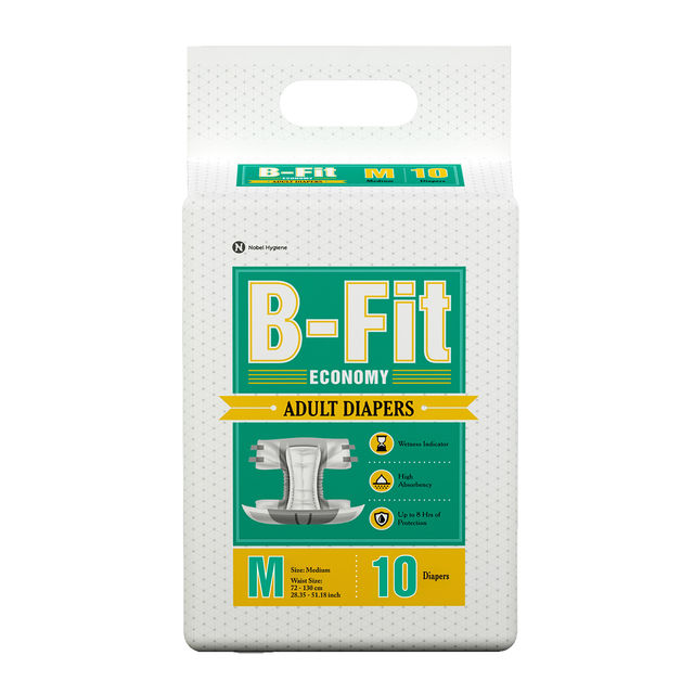 B-Fit Economy Adult Tapes Diapers (M, 28.35-51.18")