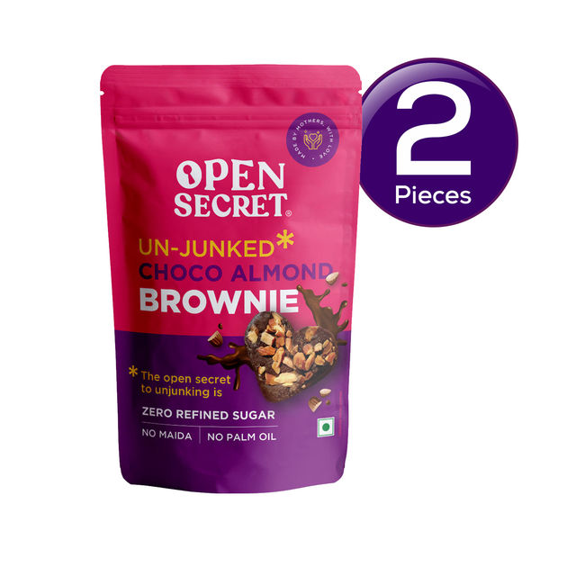 Open Secret Heart Shaped Chocolate Almond Brownie, No Maida, Zero Palm Oil 25 g Combo