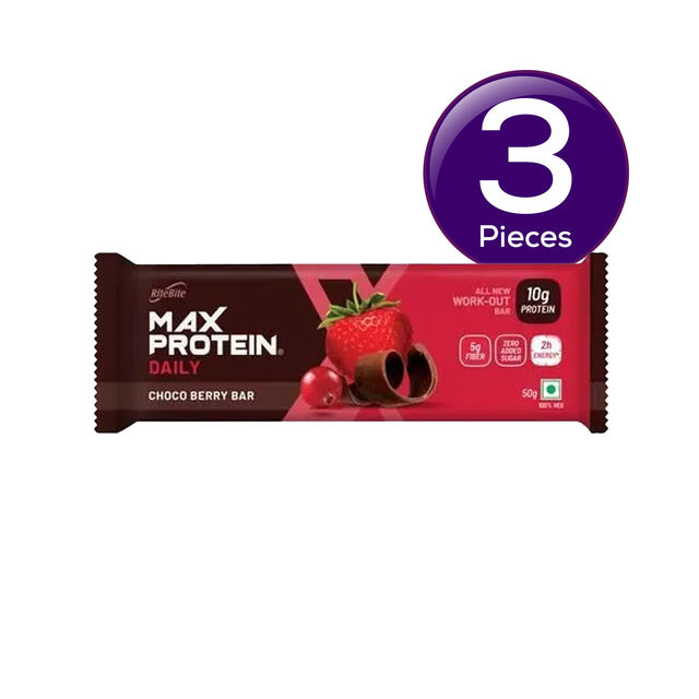 RiteBite Max Protein 10g Protein Bar Choco Berry 50 g Combo