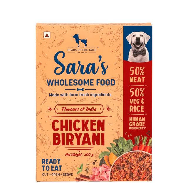 Heads Up For Tails Sara's Wholesome Food Chicken Biryani Dog Food Pack