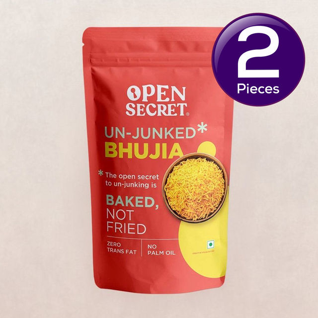 Open Secret Baked Bhujia Sev, Healthy Snack, Namkeen, Zero Palm Oil, Zero Trans Fat, No Cholesterol 175 g Combo