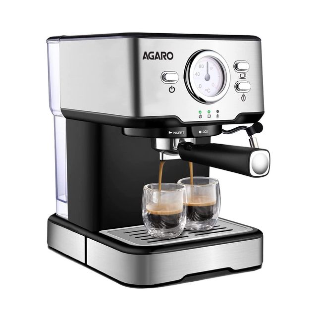 Imperial Espresso Coffee Maker, Coffee Machine, 15 Bars, With Foaming Milk, Frother Wand for Espresso, Cappuccino, Latte and Mocha, Steam Espresso