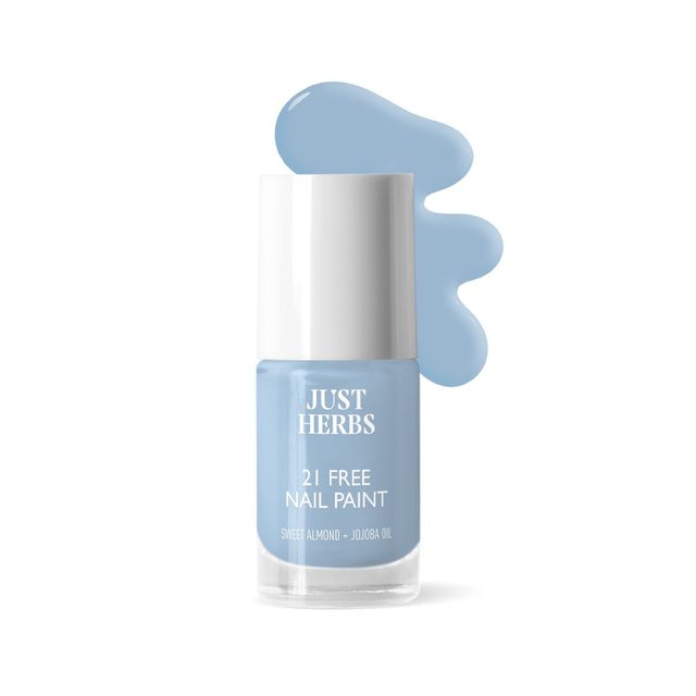 Just Herbs Nail Paint (Icy Blue) 6.0 MILLILITRE 6 ml Combo 6ml X 1
