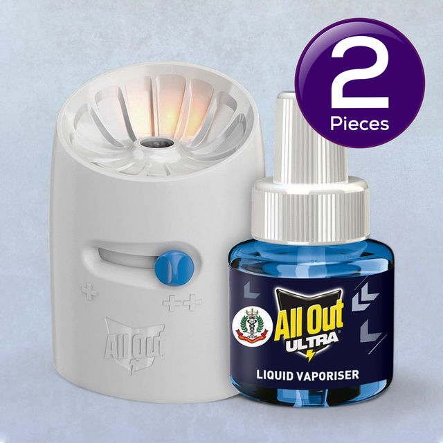 All Out Ultra Liquid Vaporizer Machine + Refill, Kills Dengue, Malaria & Chikungunya Mosquitoes 45 ml Combo