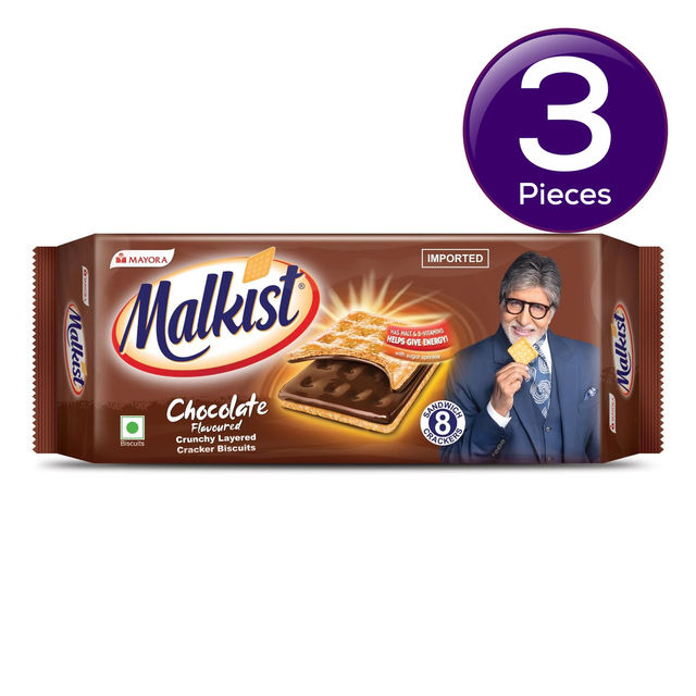 Malkist Double Chocolatey Crunchy Layered Crackers 144 g Combo