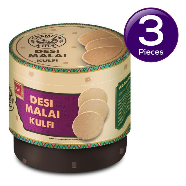 Grameen Slice Kulfi Desi Malai 3 Slices 270 ml Combo