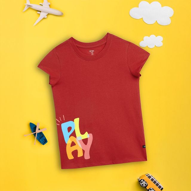 XY Life Girl's Playmate Intelliease Combed Cotton T-shirt - Buy at