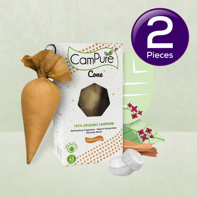 CamPure Camphor Cone Sandalwood 60 g Combo