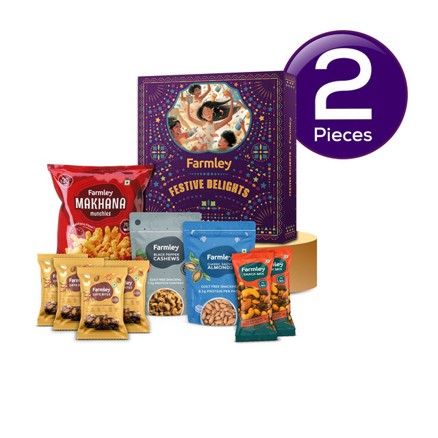 Farmley Festive Delights Dry Fruit Gift Box 221 gms Combo 221gms X 2