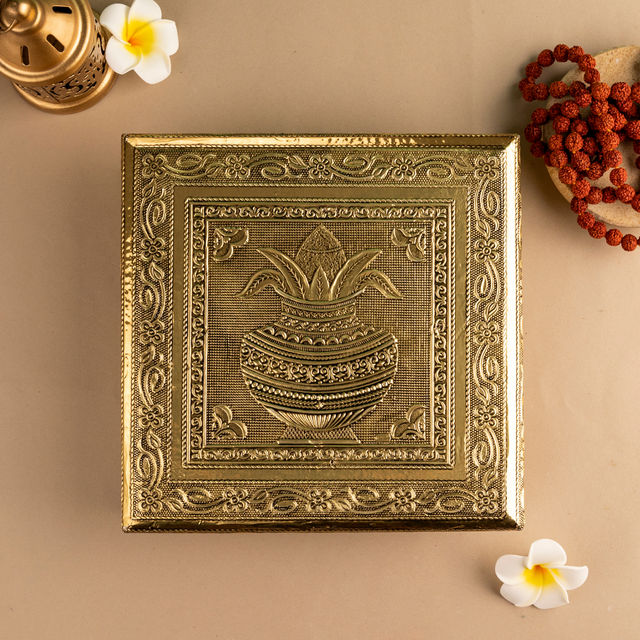 Jai Kashi Pooja Chowki - Multicolor | 6 inch