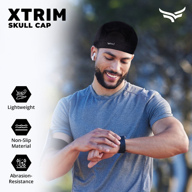 Xtrim Skull Cap for Bikers/Cyclists, Inner Helmet Liner, Sweat