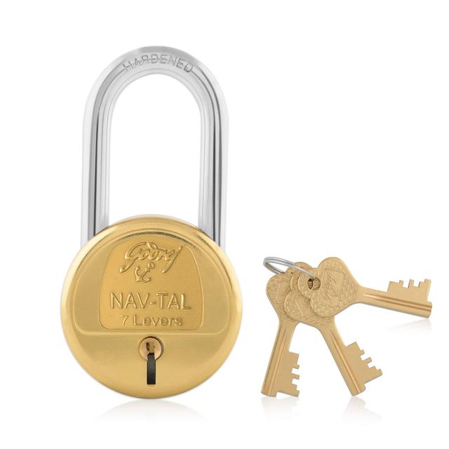 Godrej Locks navtal 7 levers long shackles hardened padlock 3597
