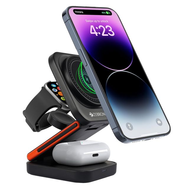 スマホアクセサリー 3-in-1 Wireless Charging Pad With Magsaf Amazon.com: 3 in 1 Wireless Charger for iPhone, Foldable