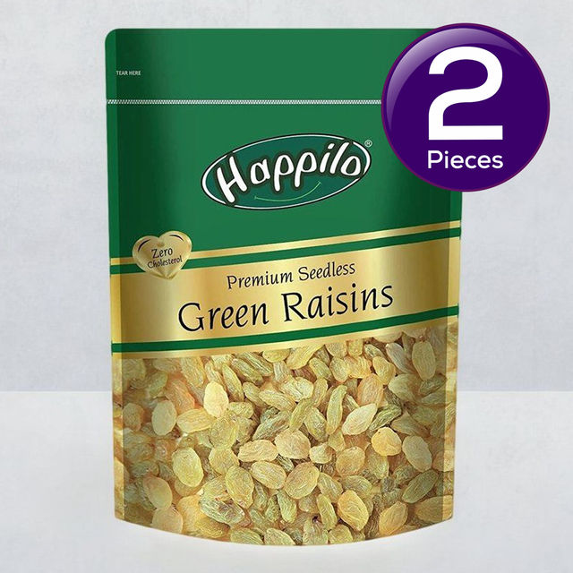 Happilo Premium Seedless Green Raisins 250 g Combo